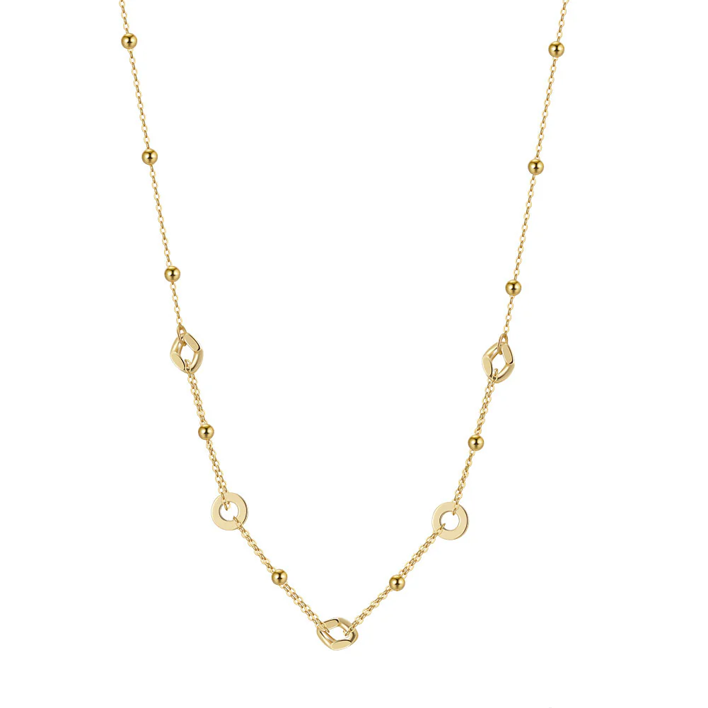 ORBIT BEADED NECKLACE IN STERLING SILVER - Image 3