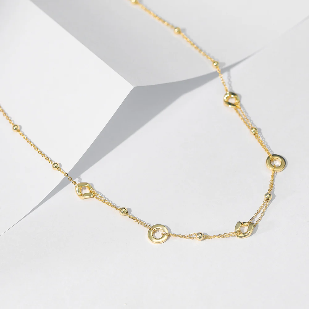 ORBIT BEADED NECKLACE IN STERLING SILVER - Image 4