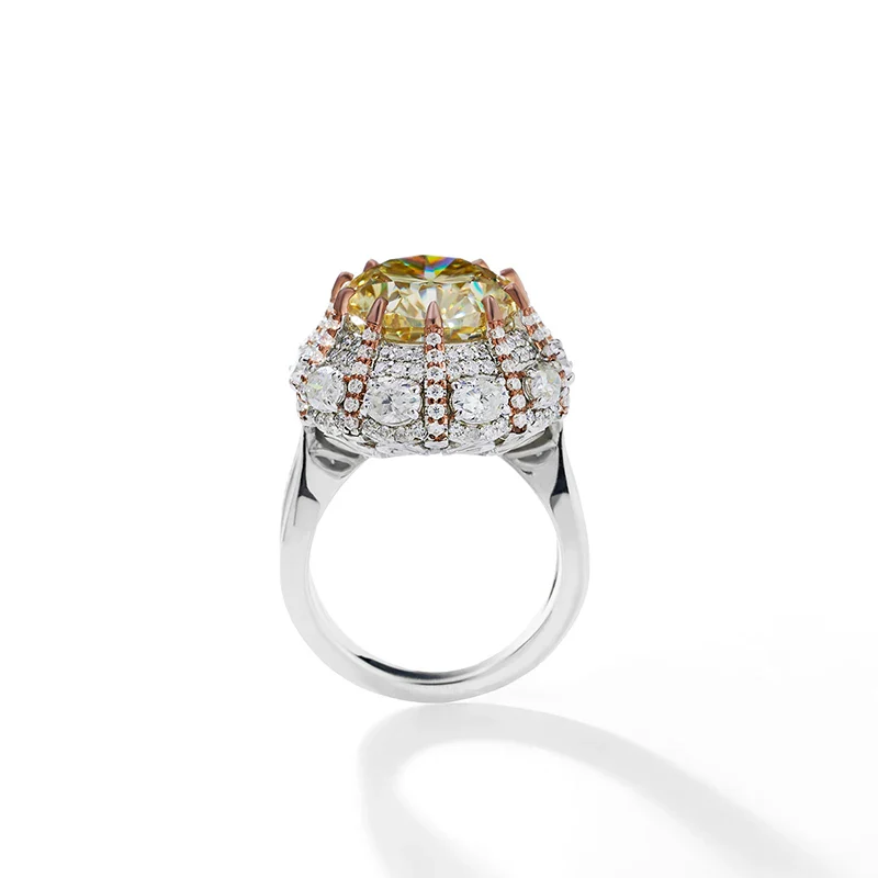 ORNATE MOISSANITE OVAL CUT RING IN STERLING SILVER - Image 6