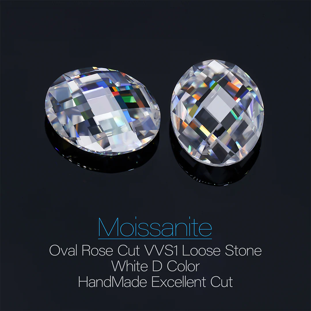OVAL ROSE CUT MOISSANITE LOOSE DIAMOND - Image 3
