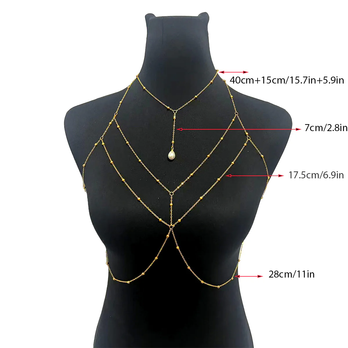 PEARL DROP BODY CHAIN BRALETTE - Image 6