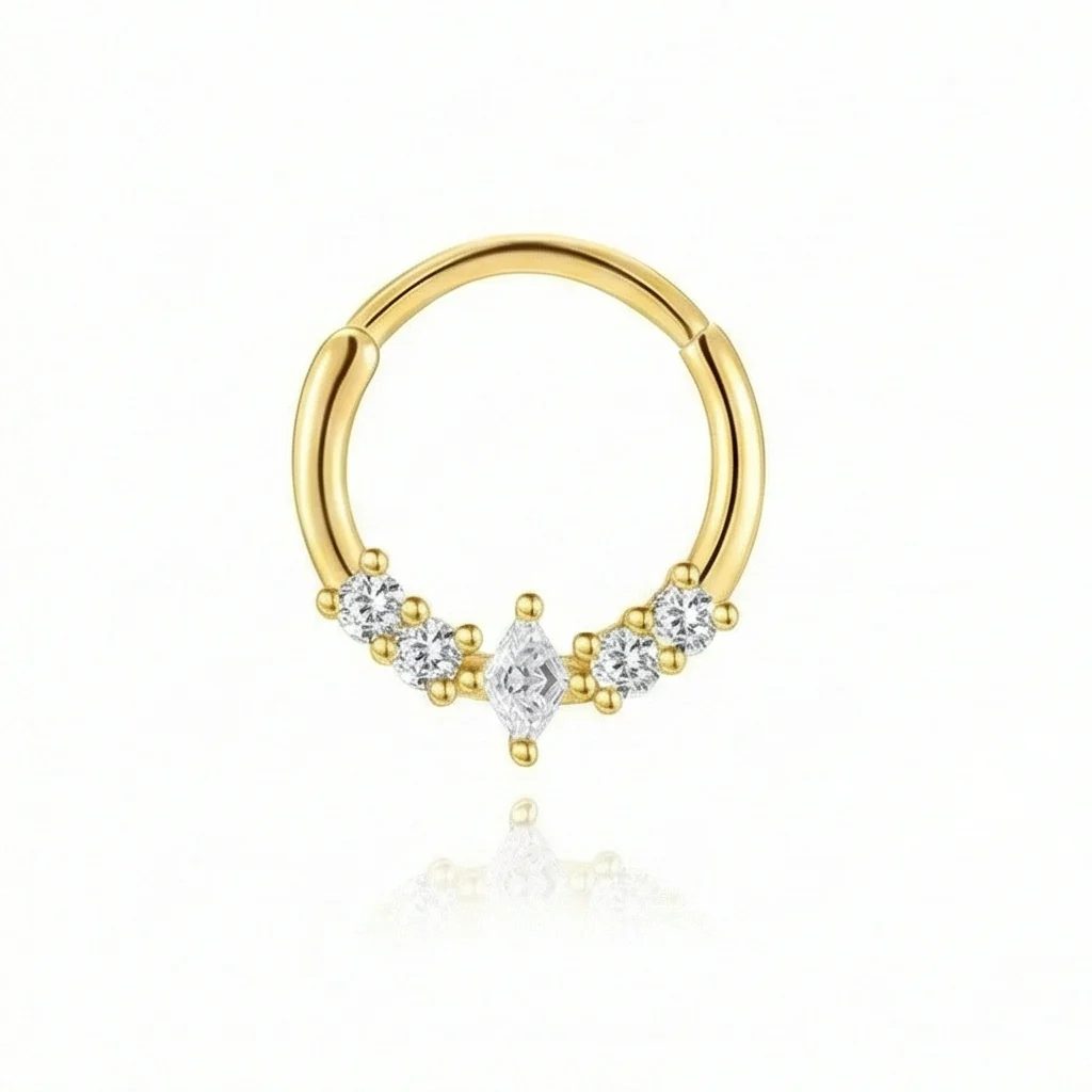 PRONG HOOP PIERCING IN STERLING SILVER - Image 5