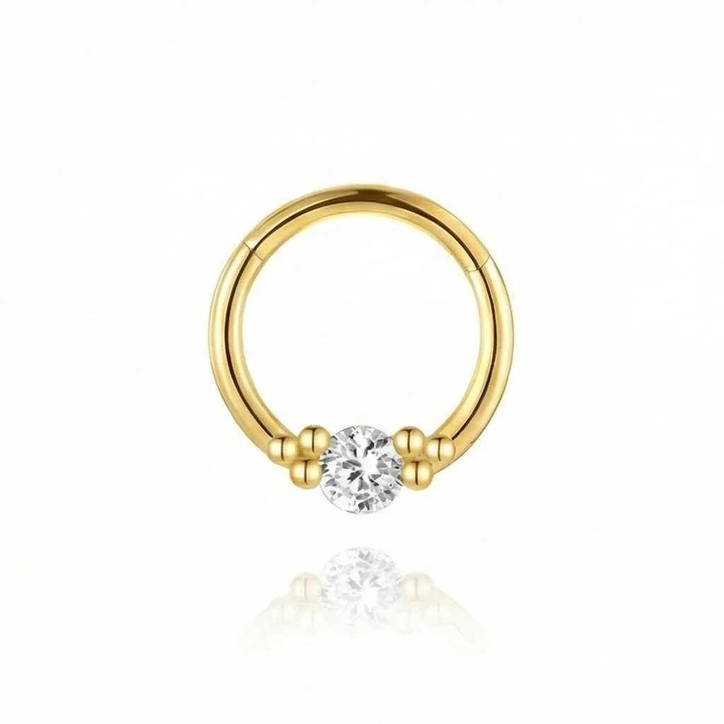 PRONG HOOP PIERCING IN STERLING SILVER - Image 7