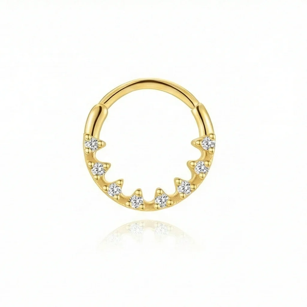PRONG HOOP PIERCING IN STERLING SILVER - Image 8