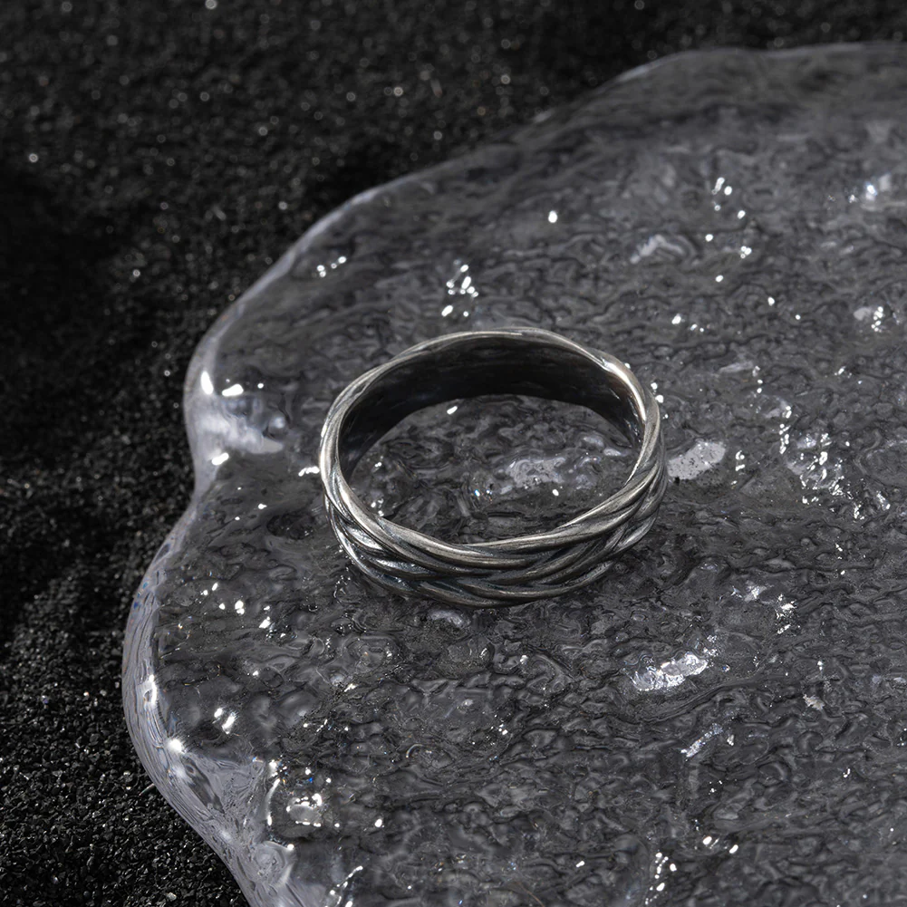 ROCK RING IN STERLING SILVER - Image 4