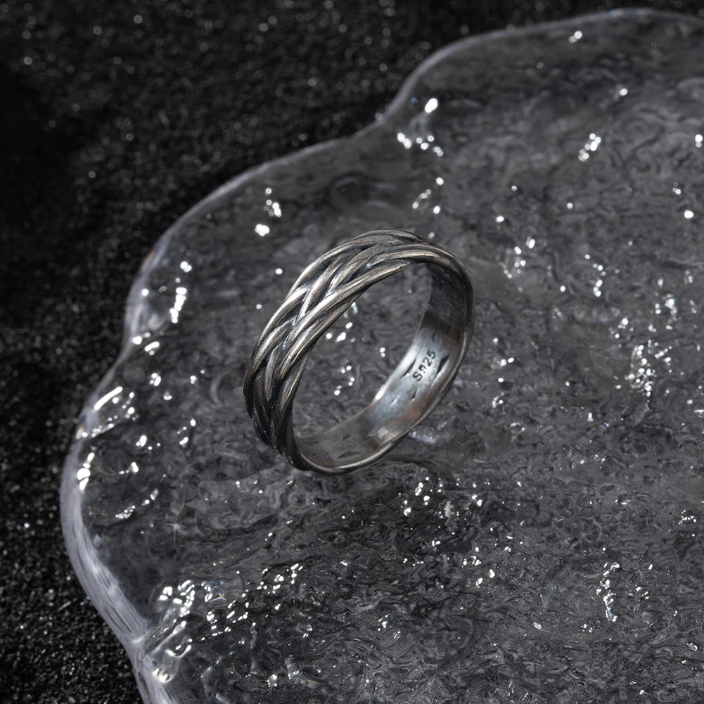 ROCK RING IN STERLING SILVER - Image 5