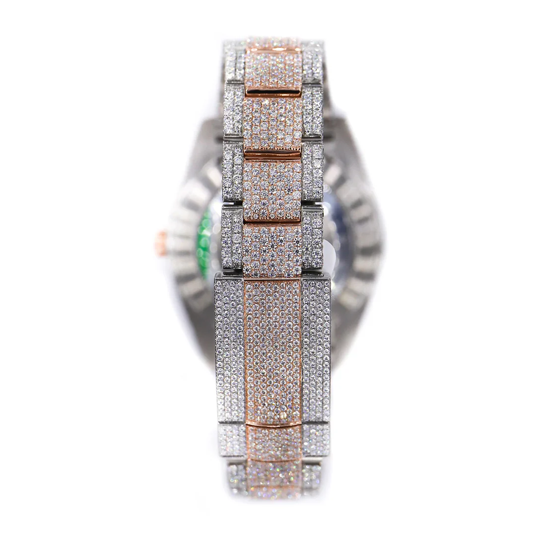 ROSEWOOD DUALTONE MOISSANITE DIAMOND WATCH - Image 3