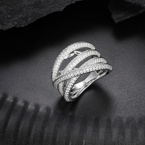 MOISSANITE WRAP RING IN STERLING SILVER - Image 2