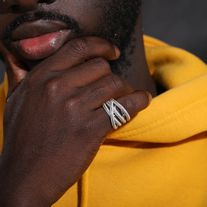 MOISSANITE WRAP RING IN STERLING SILVER - Image 4