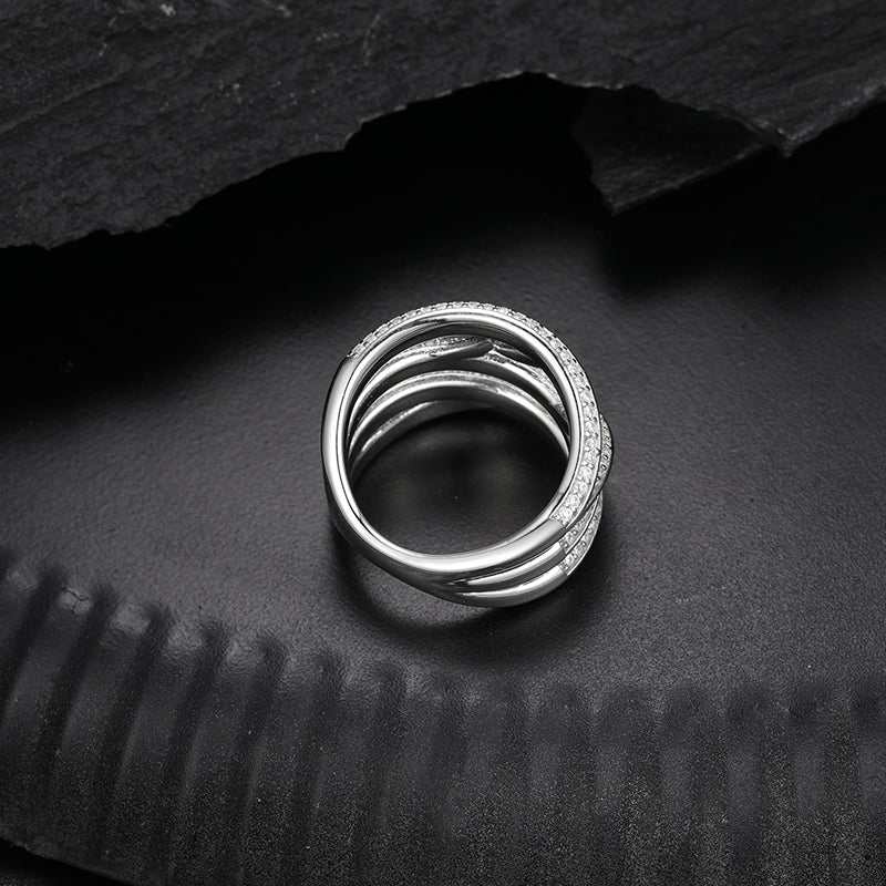 MOISSANITE WRAP RING IN STERLING SILVER - Image 5
