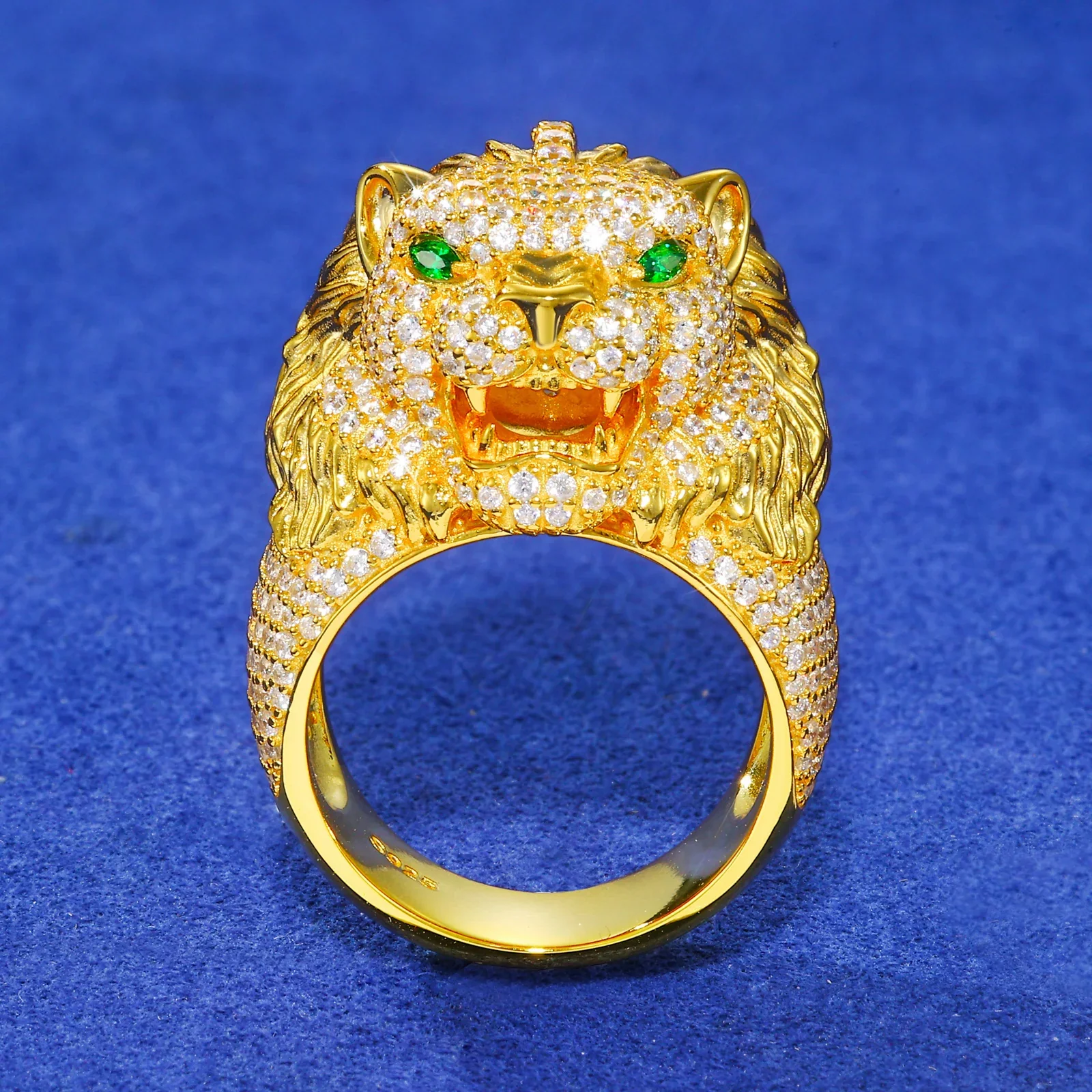 ROYAL LION MOISSANITE RING IN STERLING SILVER