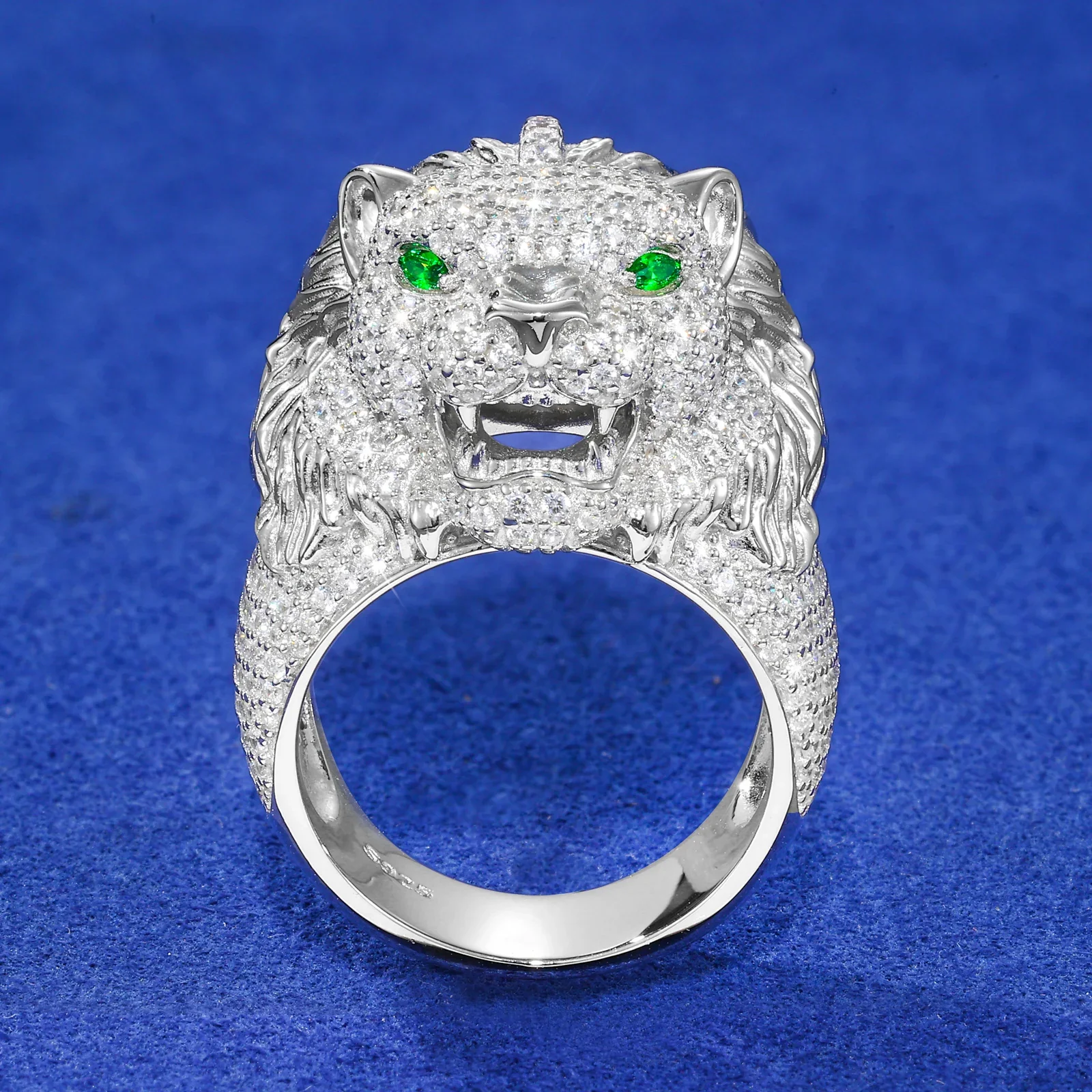 ROYAL LION MOISSANITE RING IN STERLING SILVER - Image 2