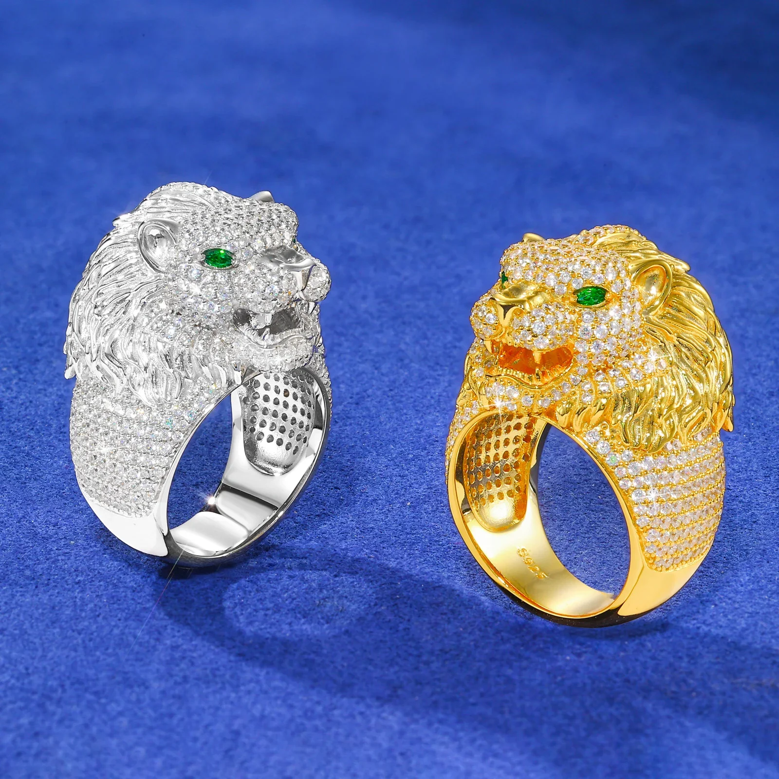 ROYAL LION MOISSANITE RING IN STERLING SILVER - Image 6