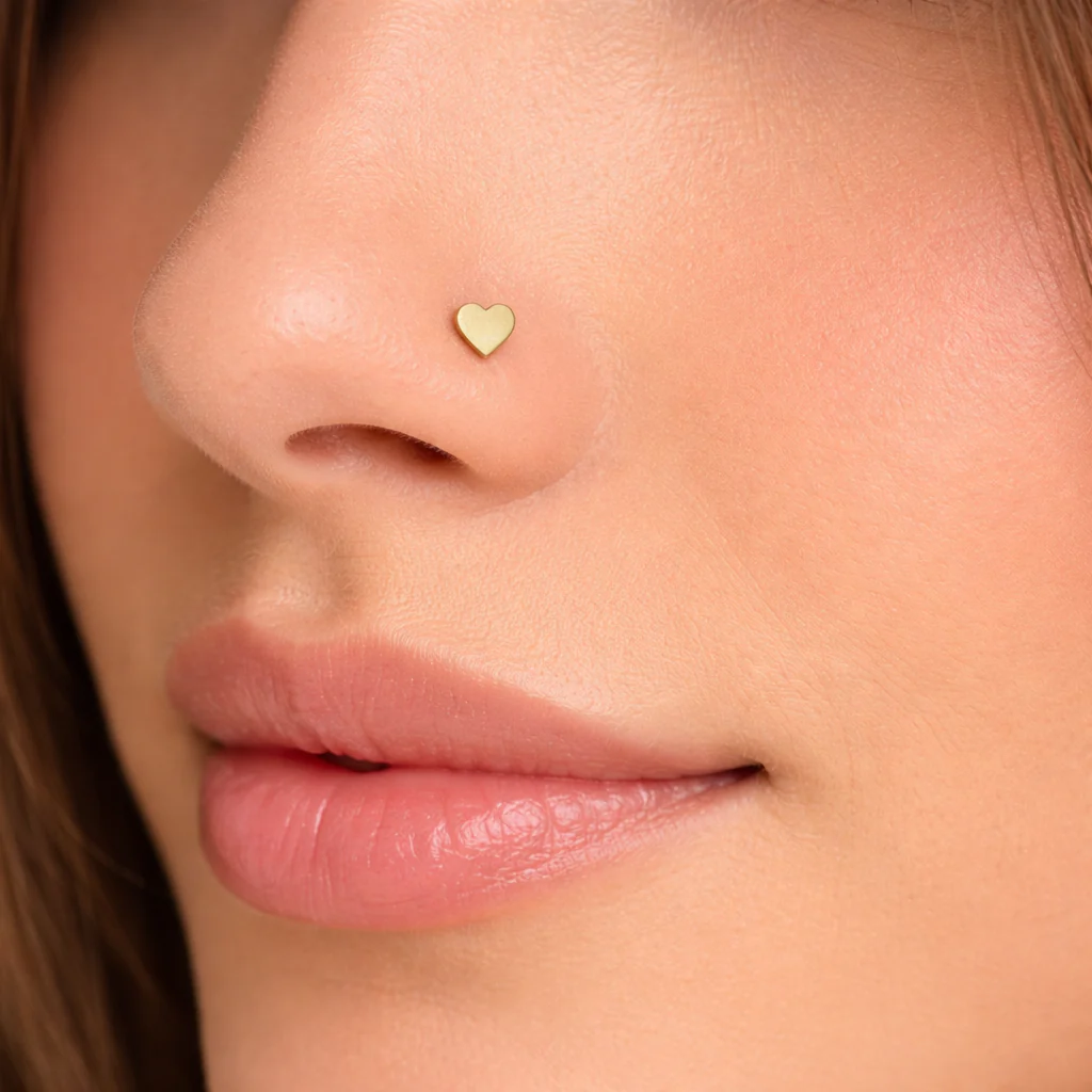 SCREW NOSE STUD IN SOLID GOLD - Image 4