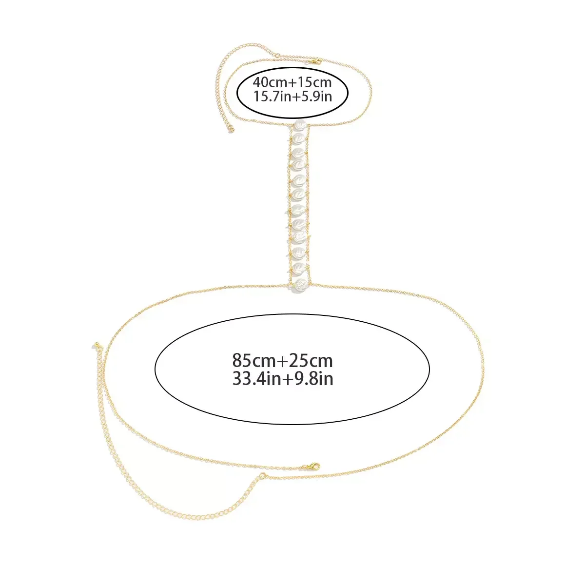 SERENA PEARL PLUNGE BODY CHAIN - Image 6