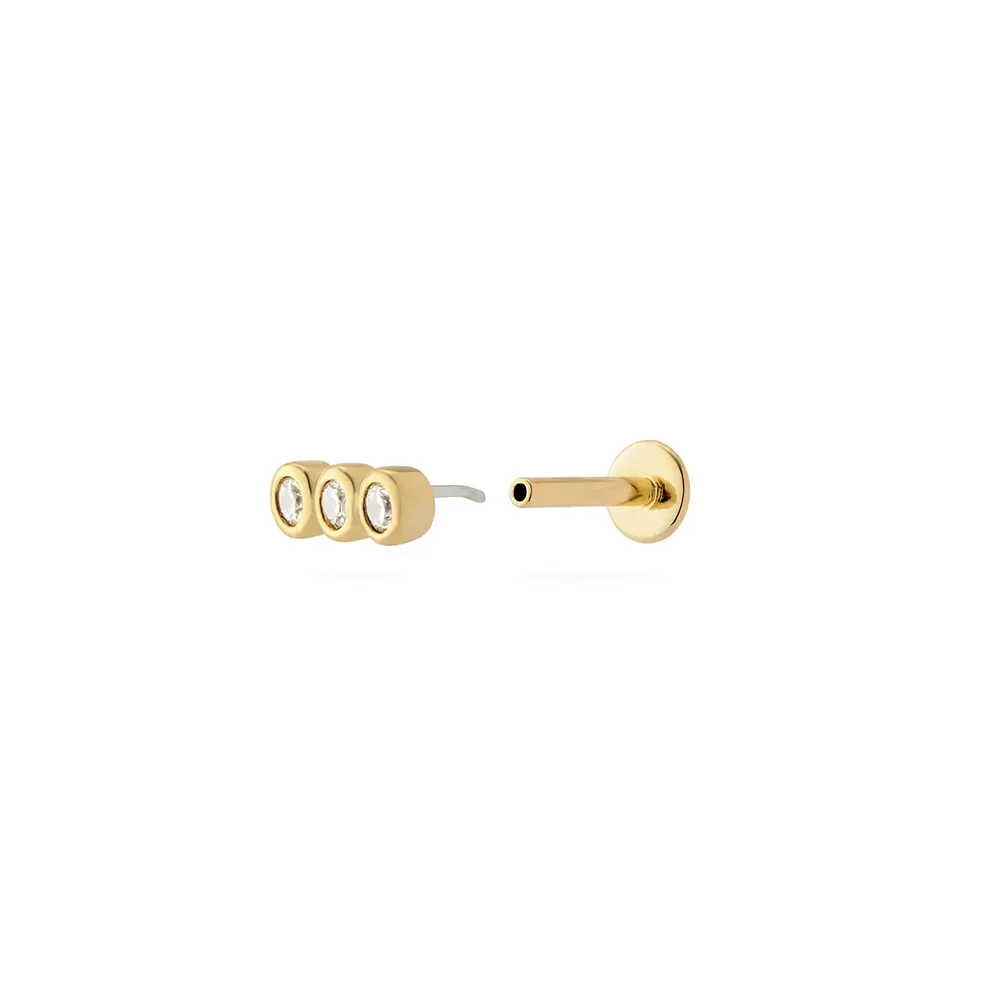 STELLARA PUSH IN PIERCING IN STERLING SILVER - Image 10