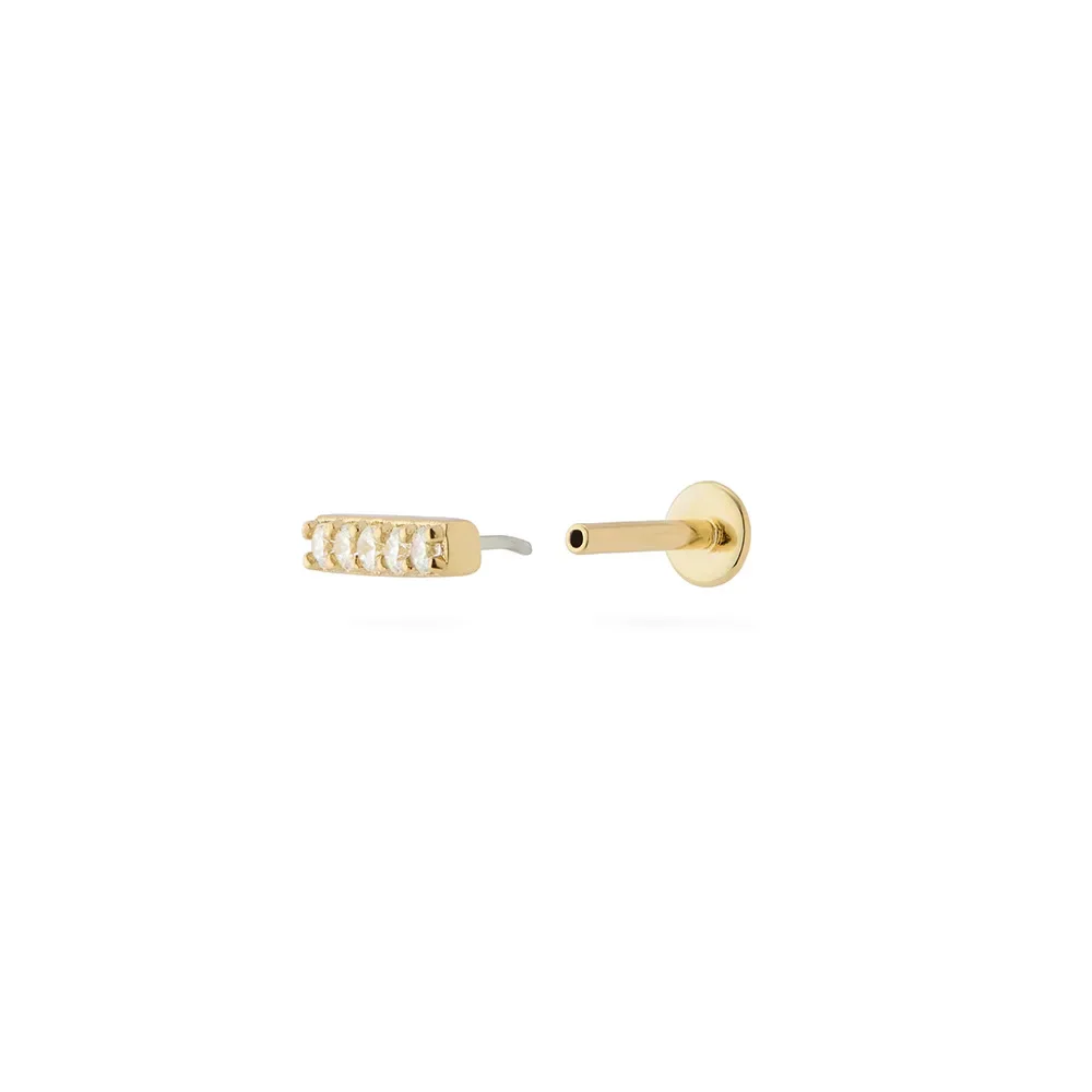 STELLARA PUSH IN PIERCING IN STERLING SILVER - Image 11