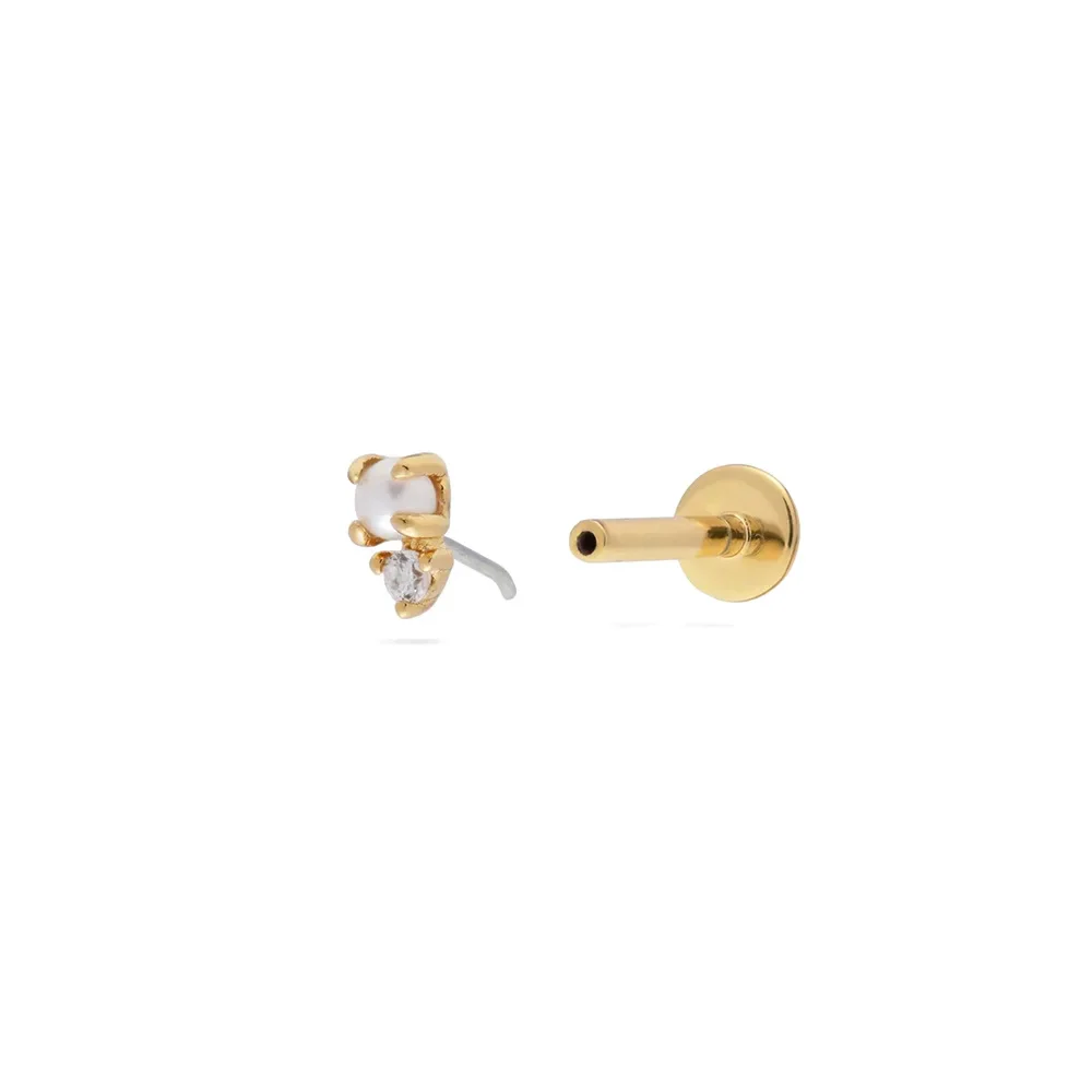 STELLARA PUSH IN PIERCING IN STERLING SILVER - Image 13