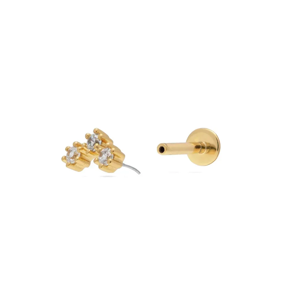 STELLARA PUSH IN PIERCING IN STERLING SILVER - Image 14