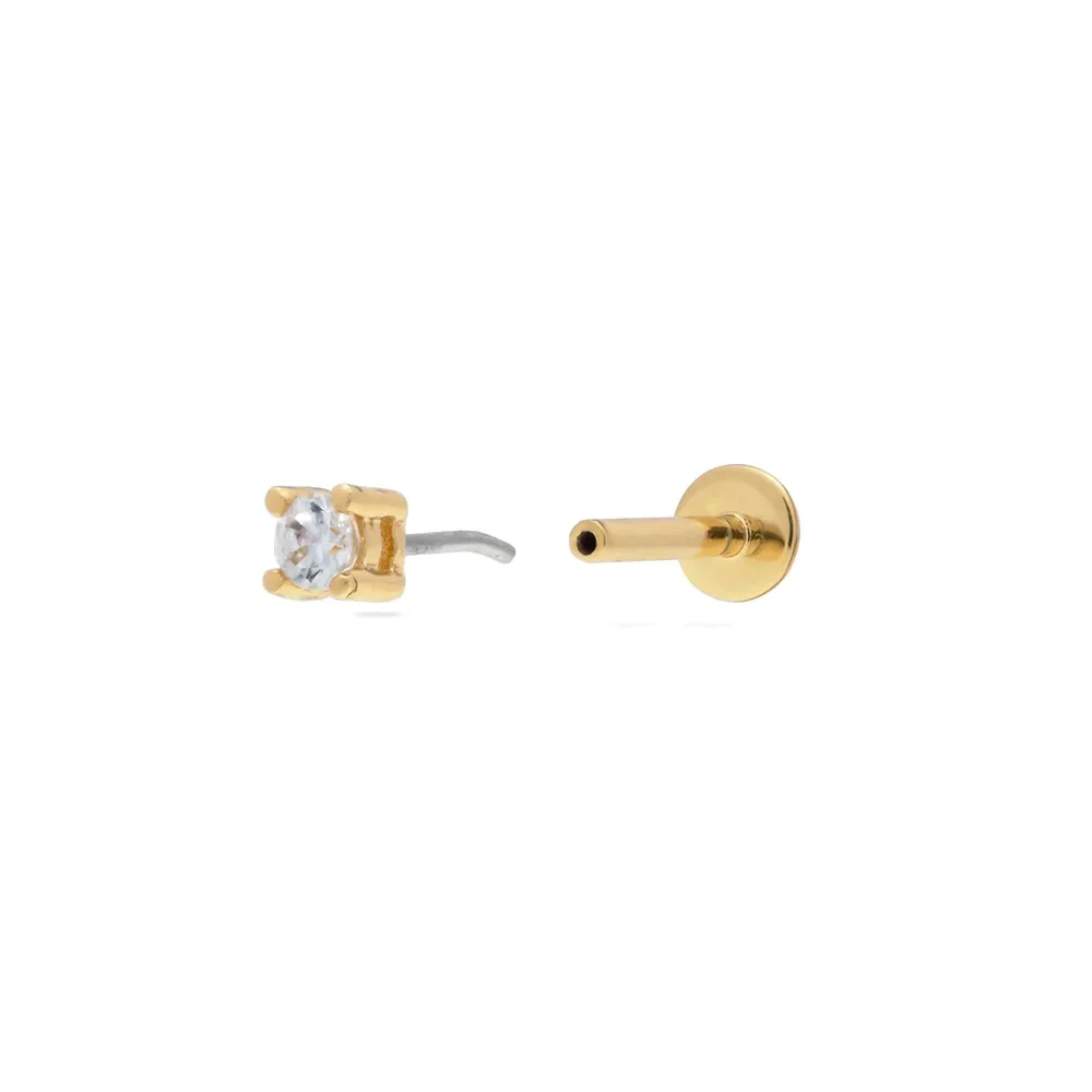 STELLARA PUSH IN PIERCING IN STERLING SILVER - Image 6