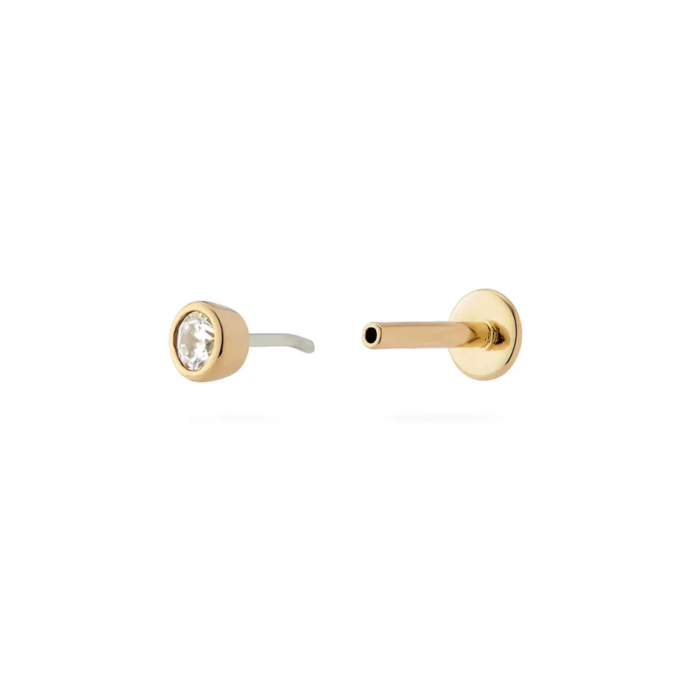 STELLARA PUSH IN PIERCING IN STERLING SILVER - Image 9