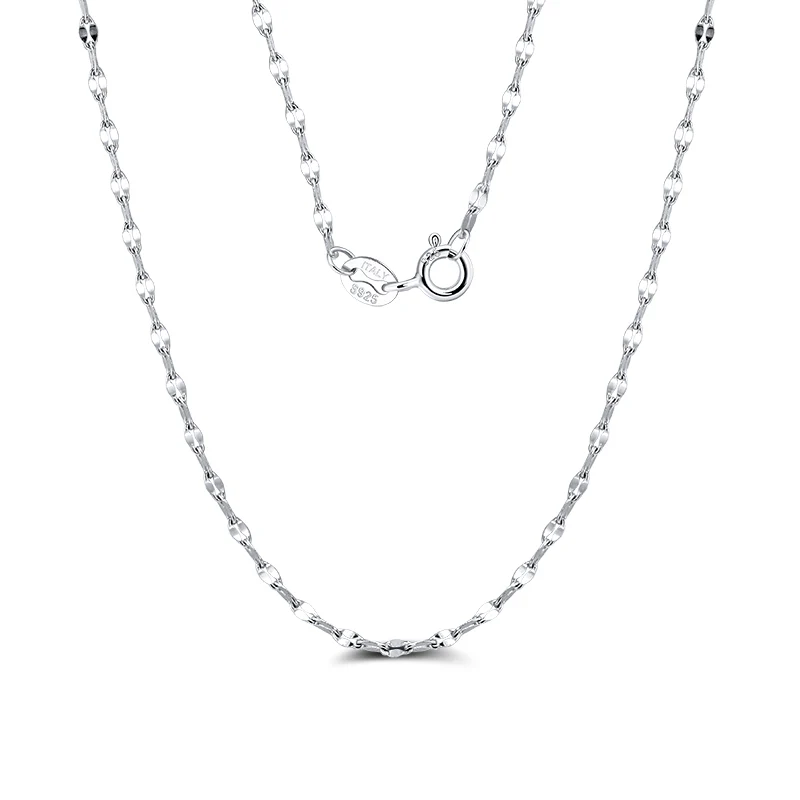 TWIST FLAKE CHAIN NECKLACE IN STERLING SILVER - Image 2