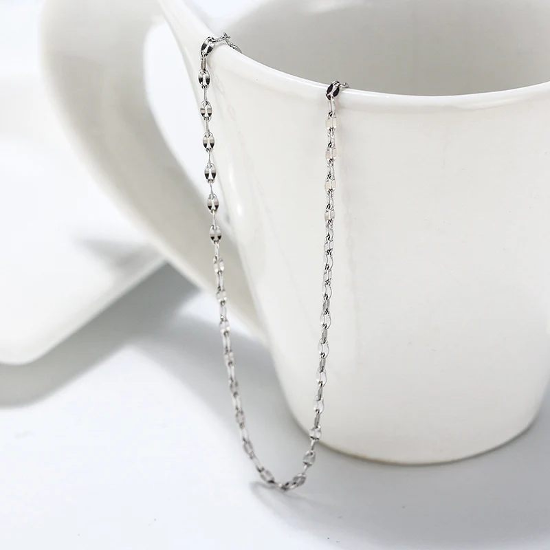 TWIST FLAKE CHAIN NECKLACE IN STERLING SILVER - Image 4