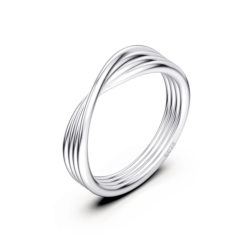TWISTED ETERNITY BAND IN STERLING SILVER - Image 5