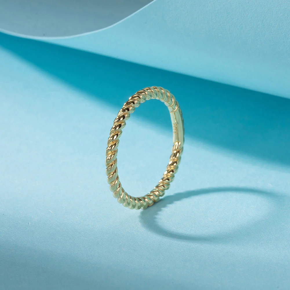 TWISTED STACKABLE RING IN STERLING SILVER - Image 2