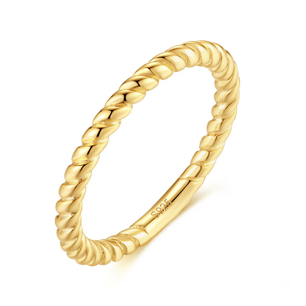 TWISTED STACKABLE RING IN STERLING SILVER - Image 3