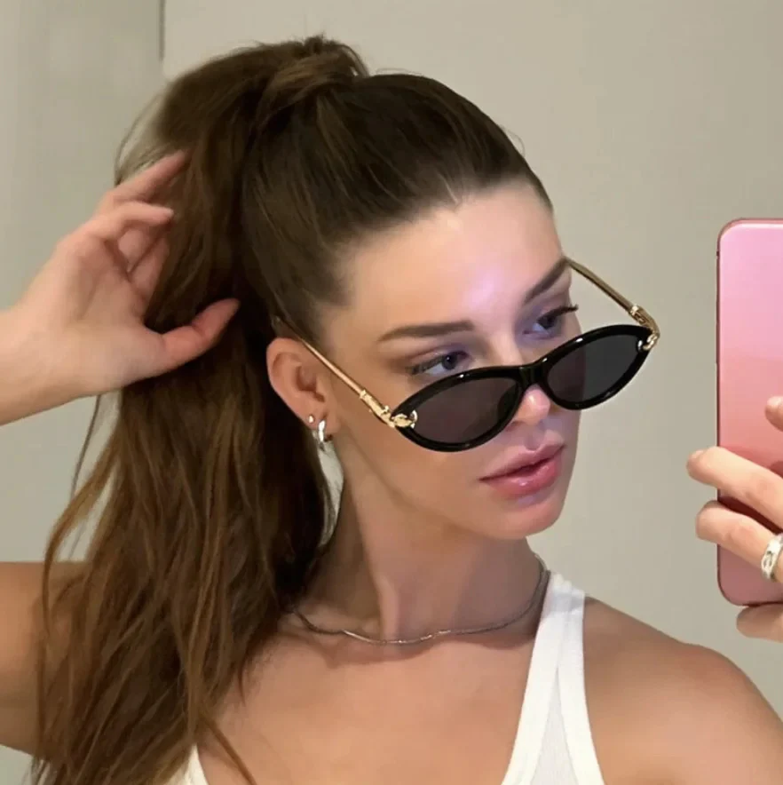 VELORA SLIM CAT-EYE SUNGLASSES - Image 10