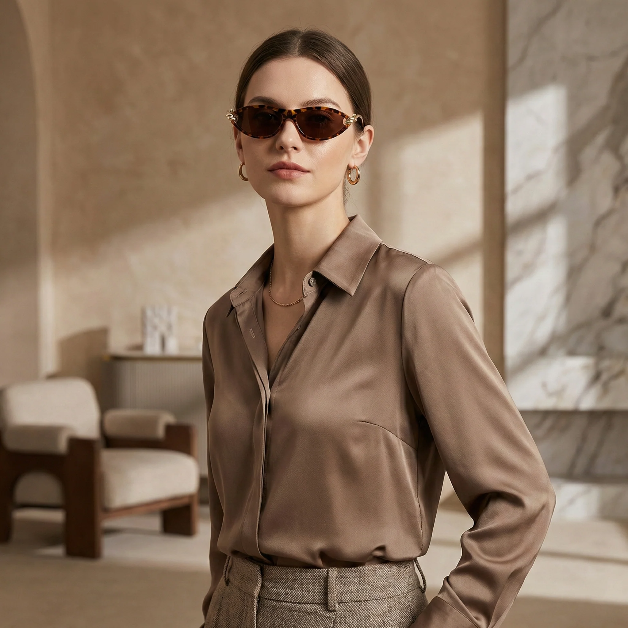 VELORA SLIM CAT-EYE SUNGLASSES - Image 11