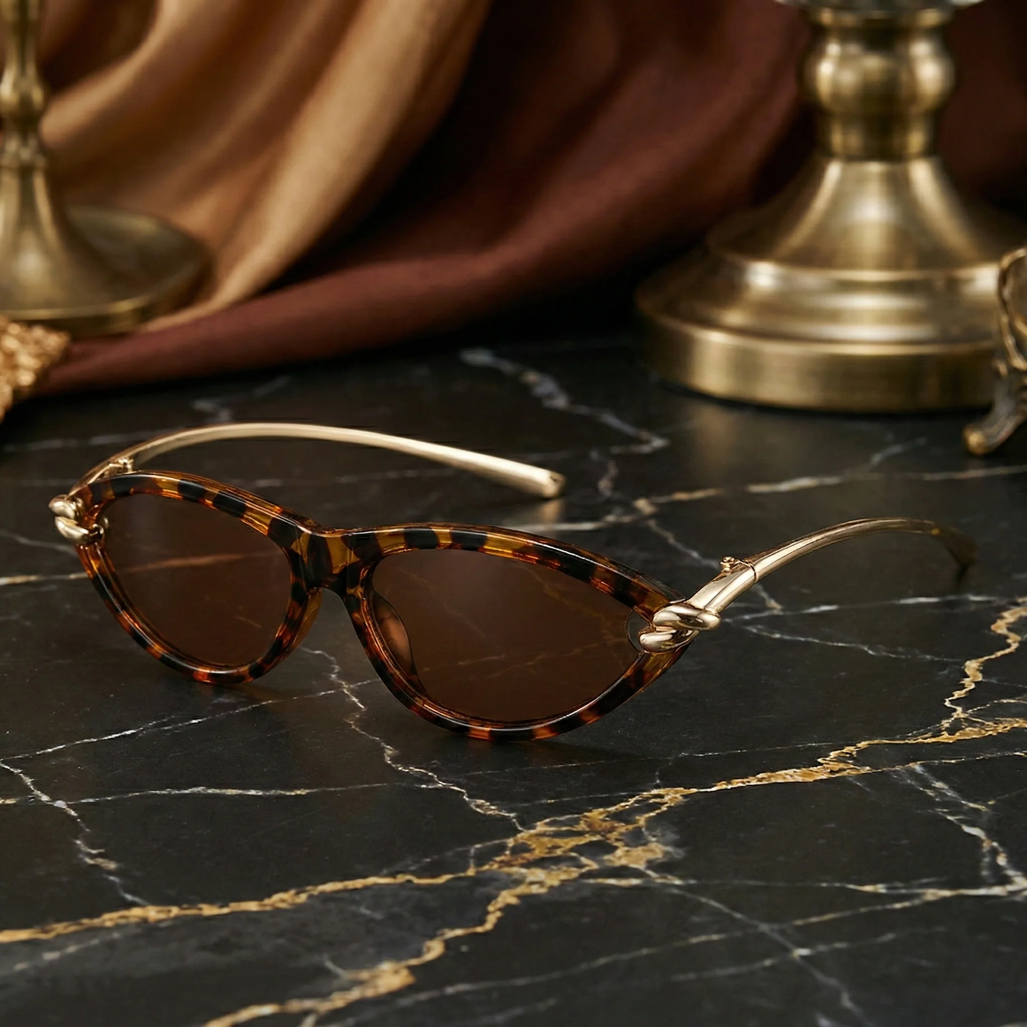 VELORA SLIM CAT-EYE SUNGLASSES - Image 2