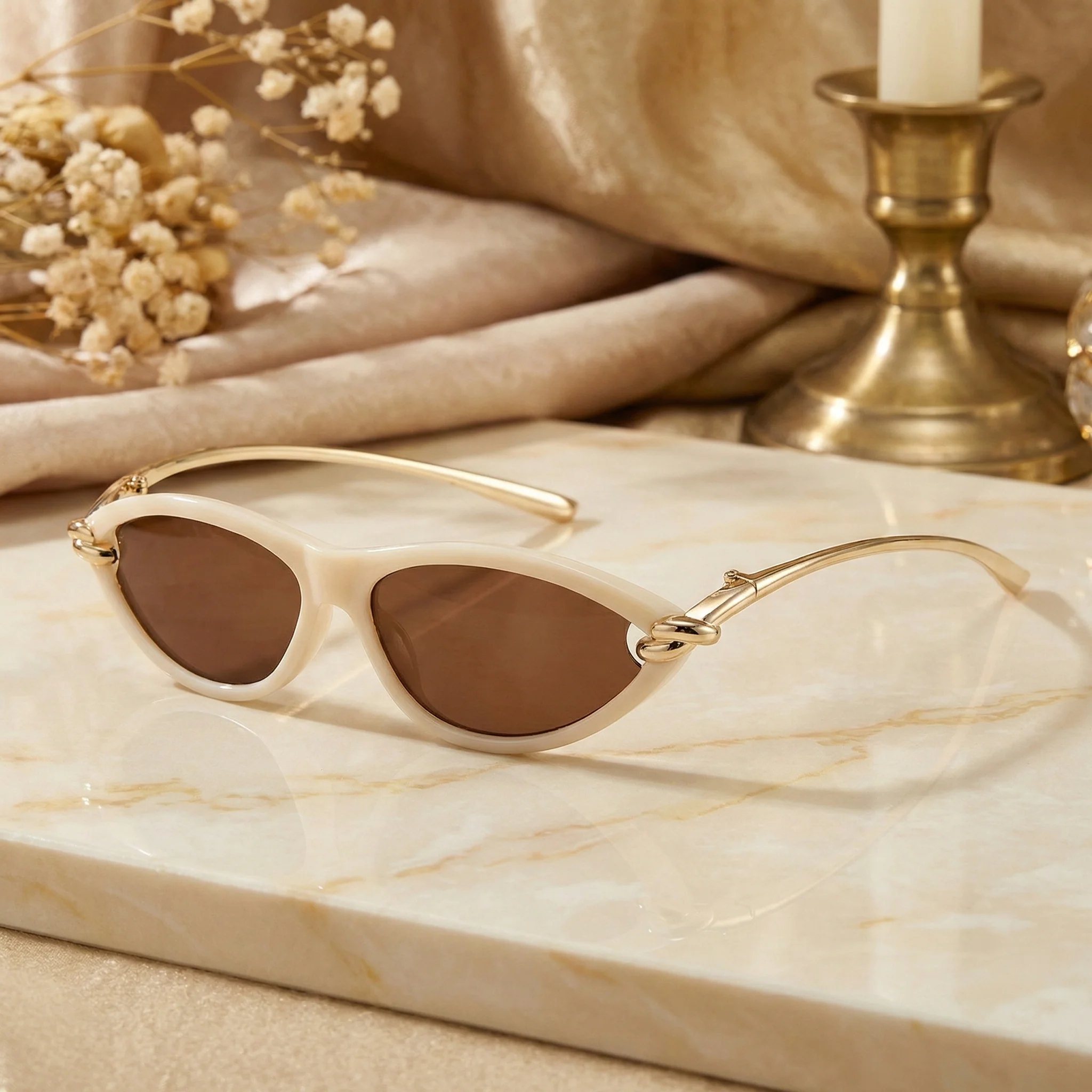 VELORA SLIM CAT-EYE SUNGLASSES - Image 5