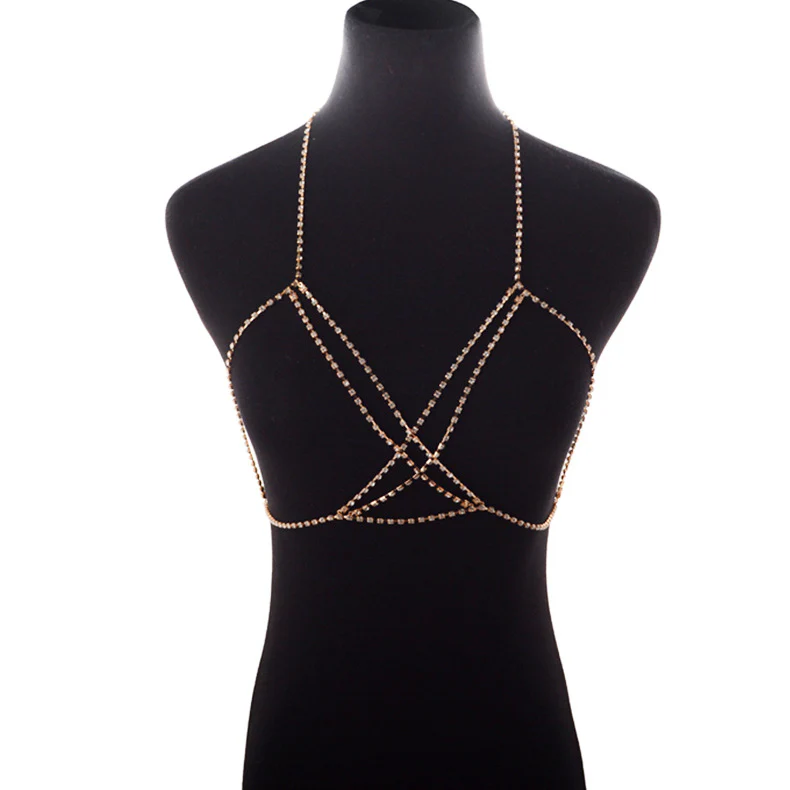 VÉRA CRISS-CROSS CRYSTAL BODY CHAIN - Image 3