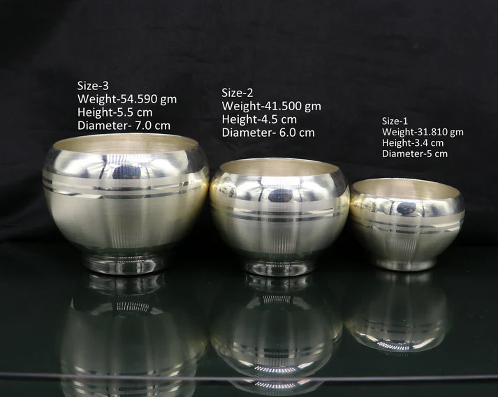 VINTAGE CLASSIC ROUND BOWL SET IN STERLING SILVER - Image 4