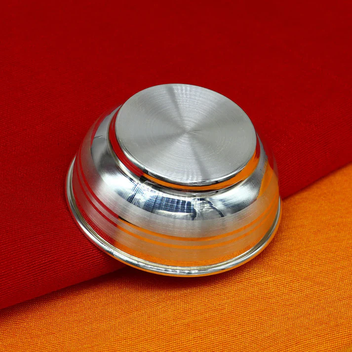 VINTAGE CLASSIC STRIPE BOWL IN STERLING SILVER - Image 5