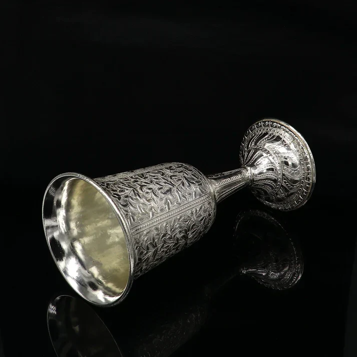 VINTAGE ORNATE VINE CHALICE IN STERLING SILVER - Image 3