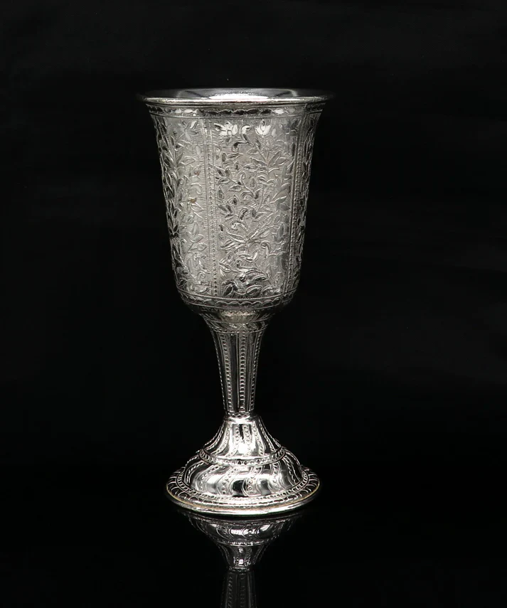 VINTAGE ORNATE VINE CHALICE IN STERLING SILVER - Image 6