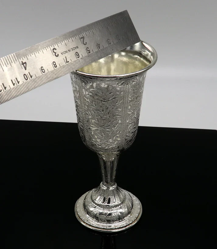 VINTAGE ORNATE VINE CHALICE IN STERLING SILVER - Image 7