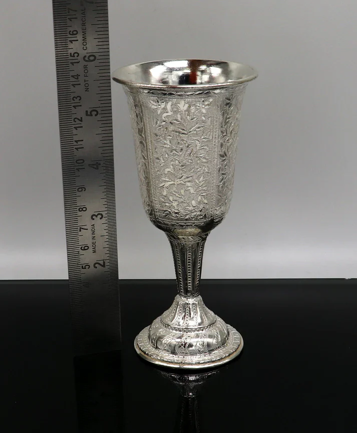 VINTAGE ORNATE VINE CHALICE IN STERLING SILVER - Image 8