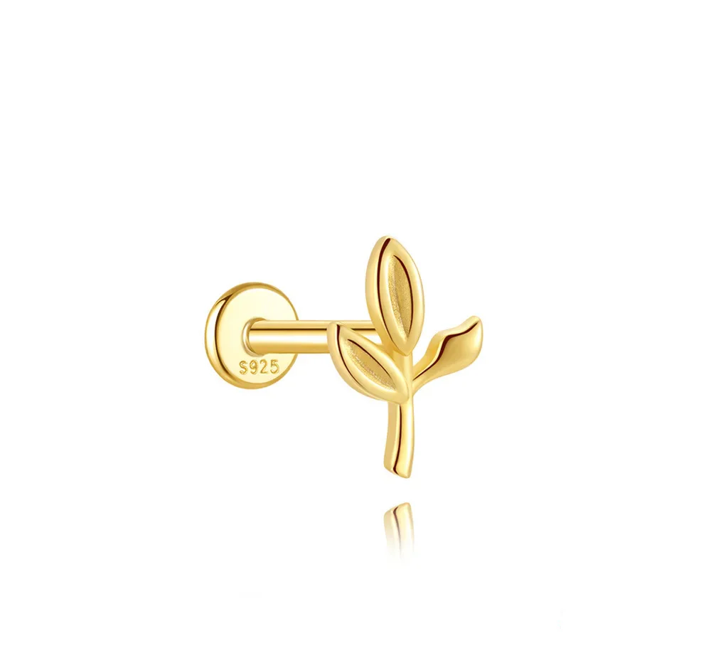 VINTAGE STUD CARTILAGE EAR PIERCING IN STERLING SILVER - Image 11