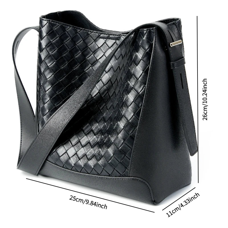 VIONA WOVEN LEATHER BAG - Image 8
